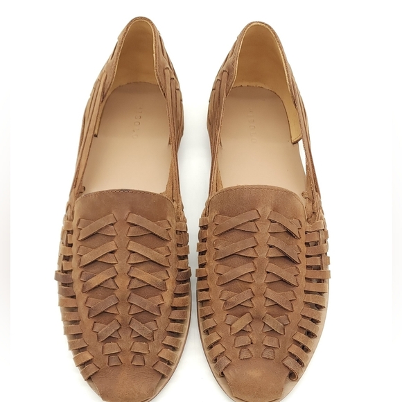Nisolo Huarache Slip On Men’s Tobacco Leather Sandal Shoes Size 12.5